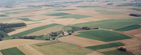 Vue aérienne unique de la Plaine de Boneffe