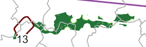 Zoom sur Boneffe - Carte du cadre éolien wallon