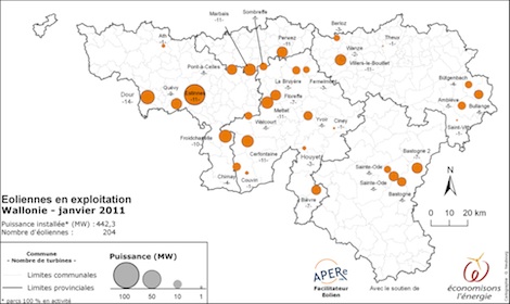 cartographie_parcs_eoliens_Wallonie_2011